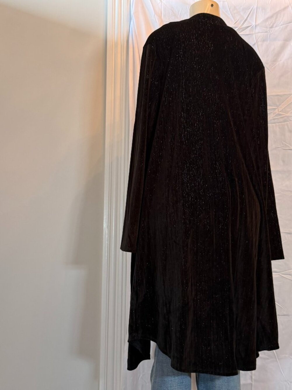 Maurices Black w/Silver shimmering thread LS Cardigan Women's XL New With Tags! - Picture 3 of 4